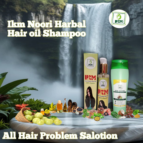 IKM Noori Herbal Hair Care Bundle – Hair Oil (200ml) + Shampoo (250ml)